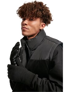 Urban Classics Accessoires Knitted gloves made of black synthetic leather