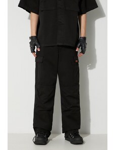 Pamučne hlače Heron Preston Vintage Wash Cargo Pants boja: crna, ravni kroj, HMCF012F23FAB0031000