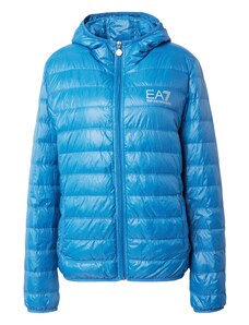EA7 Emporio Armani Zimska jakna plavi traper / srebrno siva