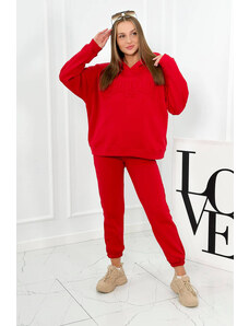 Kesi Insulated cotton set, sweatshirt + pants Brooklyn red