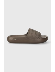 Cipele adidas Originals Adilette Ayoon boja: siva, s platformom, IF7617