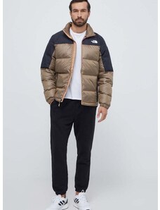 Pernata jakna The North Face za muškarce, boja: smeđa, za zimu