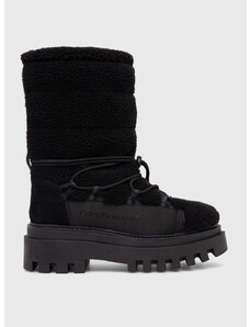 Čizme za snijeg Calvin Klein Jeans FLATFORM SNOW BOOT SHERPA WN boja: crna, YW0YW01195