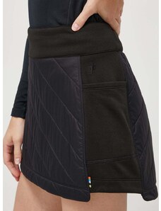 Sportska suknja Smartwool Smartloft boja: crna, mini, ravna