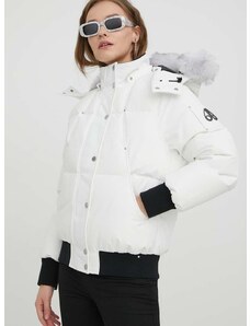 Pernata jakna MOOSE KNUCKLES za žene, boja: bijela, za zimu