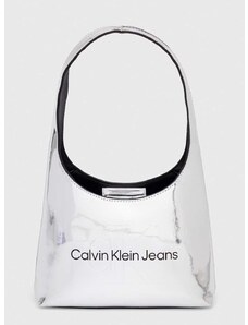 Torba Calvin Klein Jeans boja: srebrna