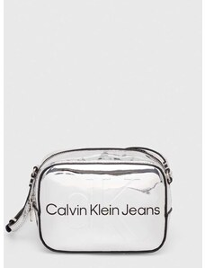 Torba Calvin Klein Jeans boja: srebrna