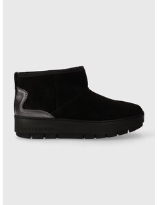 Kožne cipele za snijeg Tommy Hilfiger METALLIC SUEDE SNOWBOOT boja: crna, FW0FW07850
