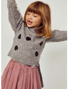 Dječji džemper zippy boja: siva