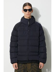 Pernata jakna C.P. Company Eco-Chrome R Goggle Down Jacket za muškarce, boja: tamno plava, za zimu