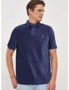 Polo majica Polo Ralph Lauren za muškarce, boja: tamno plava, melanž