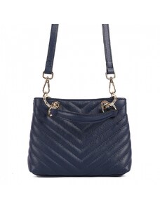 Luksuzna Talijanska torba od prave kože VERA ITALY "Libba", boja tamnoplava, 15x20cm