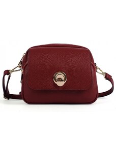 Luksuzna Talijanska torba od prave kože VERA ITALY "Perita", boja tamnocrvena, 16x20cm