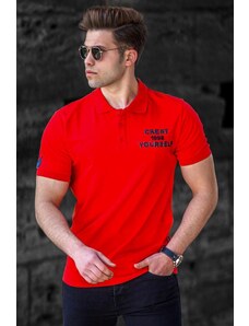 Madmext Red Polo-Collar Men's T-Shirt 5247