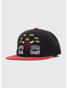 Kapa sa šiltom Mitchell&Ness x Chicago Bulls boja: crna, s aplikacijom