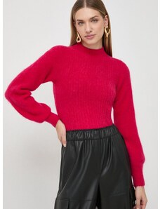 Vuneni pulover Marella za žene, boja: ružičasta, topli, s poludolčevitom