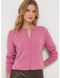Pulover s dodatkom vune Sisley za žene, boja: ružičasta, lagani