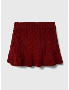 Dječja suknja Abercrombie & Fitch boja: crvena, mini, širi se prema dolje
