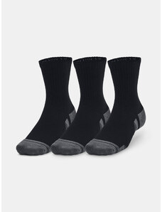 Za dječake Under Armour UA Performance Cotton 3p Mid 3 para dječjih čarapa crna