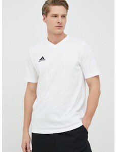 Pamučna majica adidas Performance boja: bijela, jednobojni model