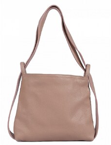 Luksuzna Talijanska torba od prave kože VERA ITALY "Titala", boja puderasto ružičasta, 26x30cm
