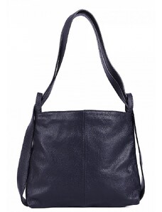 Luksuzna Talijanska torba od prave kože VERA ITALY "Zitala", boja tamnoplava, 26x30cm
