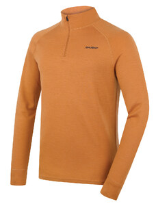 Men's merino sweatshirt HUSKY Aron Zip M mustard