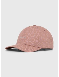 Pamučna kapa sa šiltom Calvin Klein boja: ružičasta, s uzorkom