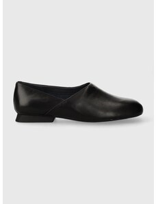 Kožne cipele Camper Casi Myra za žene, boja: crna, ravni potplat, K201083.001