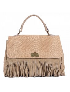 Luksuzna Talijanska torba od prave kože VERA ITALY "Direa", boja bež, 23x35cm