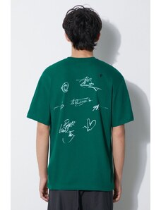 Majica kratkih rukava Ader Error Twinkle Heart Logo za muškarce, boja: zelena, s tiskom, BMADFWTS0102