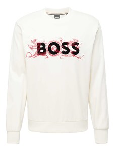 BOSS Sweater majica 'Soleri119' crvena / crna / bijela