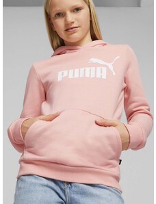 Dječja dukserica Puma ESS Logo Hoodie FL G boja: ružičasta, s kapuljačom, s tiskom