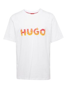 HUGO Majica 'Danda' narančasta / crvena / bijela