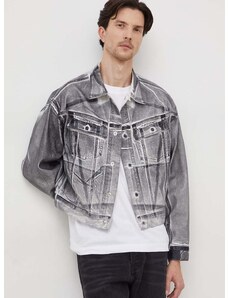 Traper jakna Calvin Klein Jeans za muškarce, boja: siva, za prijelazno razdoblje, oversize