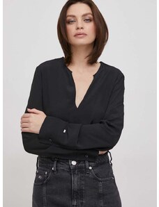 Bluza Tommy Hilfiger za žene, boja: crna, bez uzorka