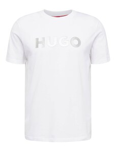 HUGO Majica 'Dulivio' srebro / bijela