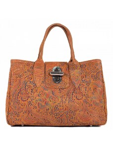 Luksuzna Talijanska torba od prave kože VERA ITALY "Marena", boja ispis u boji, 24,5x33cm