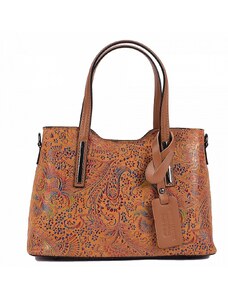 Luksuzna Talijanska torba od prave kože VERA ITALY "Stilessa", boja ispis u boji, 22x30cm