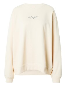HUGO Sweater majica 'Classic' bež / srebro