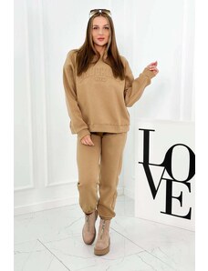 Kesi Insulated cotton set, sweatshirt + pants Brooklyn camel