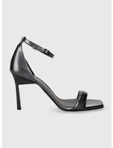 Kožne sandale Calvin Klein GEO STIL SQUARE SANDAL 90-PEARL HW0HW01993