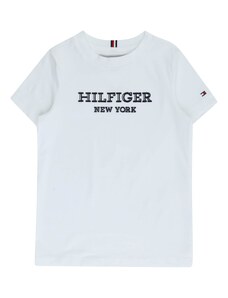 TOMMY HILFIGER Majica mornarsko plava / svijetlo crvena / prljavo bijela