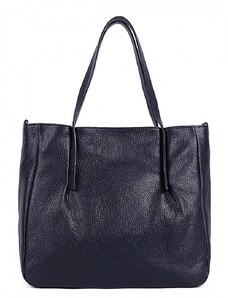 Luksuzna Talijanska torba od prave kože VERA ITALY "Bikke", boja tamnoplava, 30x35cm