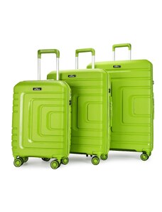 "CHARM" set od 3 kofera na 4 kotača sa TSA bravom, citrus zeleni | BONTOUR