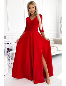 Numoco Ženska večernja haljina Amber crvena L