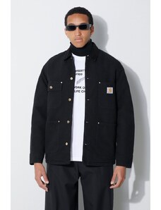 Traper jakna Carhartt WIP za muškarce, boja: crna, za prijelazno razdoblje