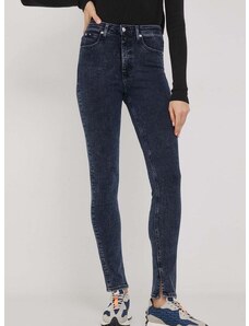 Traperice Calvin Klein Jeans za žene, boja: tamno plava