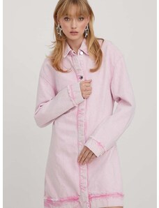 Traper haljina Stine Goya Marie boja: ružičasta, mini, oversize