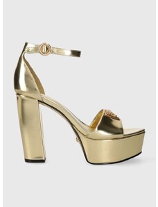 Kožne sandale Guess SETON boja: zlatna, FLPSET LEM03